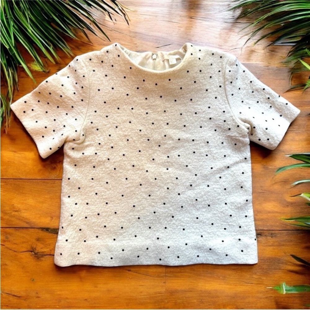 COS Cream Blouse with Black Polka Dots